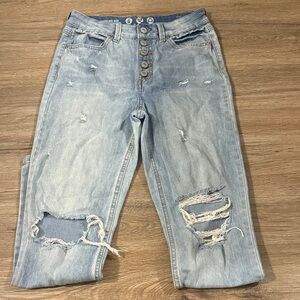Rewash Light Blue Distressed Boyfriend Jeans